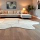 Handcrafted Neutral Patch Abstract Modern Living Rug